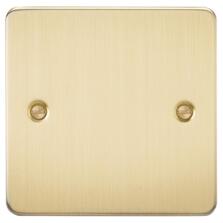 Flat Plate Brushed Satin Brass Blank Plate