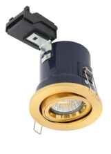 Satin Brass Fire Rated Downlight Adjustable GU10	 - Fitting