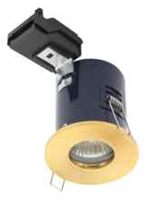 Satin Brass Fire Rated Shower Downlight IP65 GU10 - Fitting