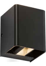 Black Adjustable Beam IP65 Up & Down LED Wall Light - WAD12BK