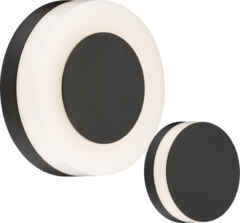Matt Black Round IP54 10W LED Wall Light - RD10BK