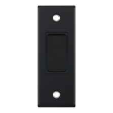 Slimline Matt Black Architrave Switch - 1 Gang 2 Way