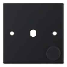 Slimline Matt Black **EMPTY**/Build Your Own LED Dimmer Switch Plate - 1 Gang Empty Plate