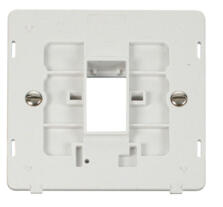 Screwless Matt White Build Your Own Light Switch - 1 gang plate and cover