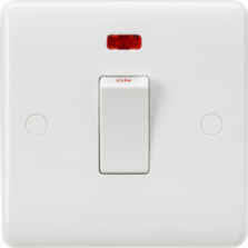 White 45A 1 Gang DP With Neon White Rocker Switch - CU8331NW