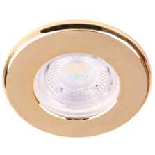 5w IP65 LED Fire Rated Downlight - Polished Brass Bezel For Above