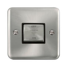 Curved Satin Chrome Fan Isolator Switch