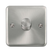 8mm Curved Satin Chrome Dimmer Switches