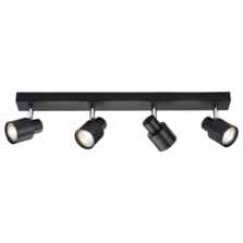 Matt Black 4 Light Bar Spotlight Fitting - Fitting Only
