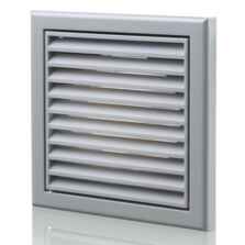 Grey Vent Grille Fixed Louvre - 6" 150mm