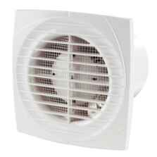 White Slimline Extractor Fan 4" 100mm	 - With pullcord switch