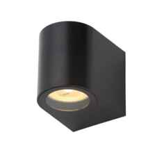 Matt Black Curved Downlight GU10 LED Wall Light IP44 - CZ-35704-BLK