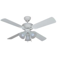 Montana All White Ceiling Fan with Light	