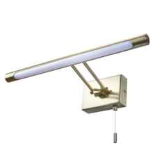 Brushed Satin Brass LED Picture/Mirror Light IP44 8W - Satin Brass