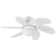 Atlanta All White Ceiling Fan with Light - 30" (762mm)