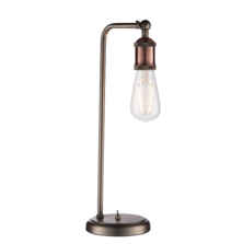 Industrial Table Light With Switch Aged Pewter And Copper - Table light