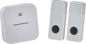 White Wireless Plug in Dual entrance Door Chime  - DC014