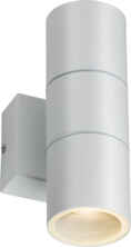 White IP54 GU10 Up and Down Wall Light  - OWALL2W