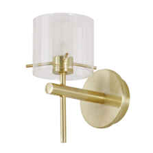 Satin Brass Single IP44 G9 Bathroom Wall Light  - Satin Brass