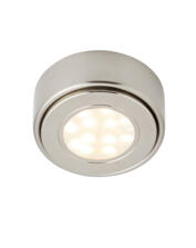 Satin Nickel 240V LED CCT Round Under Cabinet Light