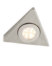 Satin Nickel 240V LED CCT Triangle Under Cabinet Light - CUL-35861