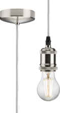 Brushed Chrome 1.8m Vintage Pendant Set - 8271LBC
