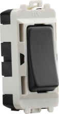 Anthracite Grey Grid Light Switch Modules - 2 Way 