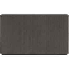 Screwless Smoked Bronze Blank Plate - 2 Gang Double