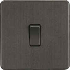 Screwless Smoked Bronze 20A DP Switch - 1 Gang