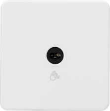 Screwless Matt White 1 Gang 1-Way Touchless PIR Sensor Light Switch - Single