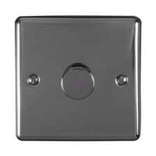 Black Nickel Dimmer Switch Led Compatible - 1 Gang 2 Way Single