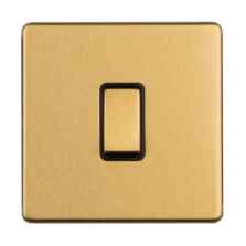 Screwless Satin Brass 20A DP Isolator Switch - Without Neon
