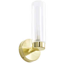 Satin Brass Single G9 Wall Light With Clear and Frosted Glass - 1 Light