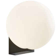 Matt Black Single Globe Wall Light G9 IP44 - 1 Light