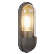 Anthracite Grey Oval Outdoor Wall Light Polycarbonate - Fitting