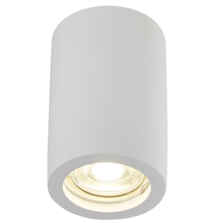 White Plaster Surface Mounted GU10 Ceiling Downlight - Paintable - 1 Light Fitting