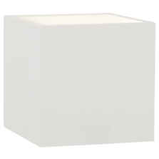 White Plaster G9 Cube Up and Down Wall Light - Paintable - 1 Light Fitting