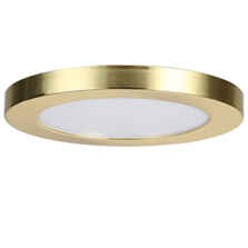 Slim LED Recessed or Surface Mounted Downlight CCT 6W - Optional Satin Brass Bezel