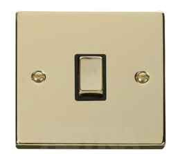 Polished Brass 20A DP Switch - No Flex Out Ingot - With Black Interior