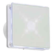 White LED Back Lit Extraction Fan With Timer - White Finish
