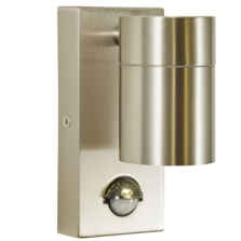 Stainless Steel IP44 LED GU10 Outdoor Wall Light With PIR Sensor - Fitting