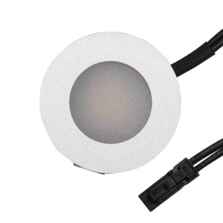 Konect 35mm Round Plinth Light 1.2w - Matt Silver	 - 1 Cool white fitting 4000k