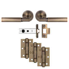 Antique Brass Door Handles, Hinges & Latch Pack DUE IN 28/7/22 - Belas