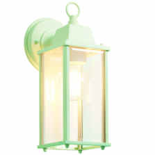 Box Outside Wall Light Lantern Mint Green - Fitting