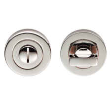 Polished Chrome Door Handles, Hinges & Latch Pack - Polished Nickel Bathroom Thumb Turn & Release