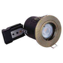 Antique Brass Fixed Fire Rated Downlight GU10 - Fitting	