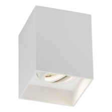 White GU10 Surface Mounted Adjustable Anti-Glare Square Downlight - Square Tilt
