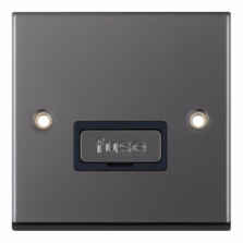 Black Nickel 13A Fused Spur Connection Unit - Unswitched
