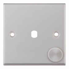 Satin Chrome Empty LED Dimmer Switch - 1 Gang 