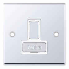 Polished Chrome 13A Fused Spur Connection Unit  - Switched 